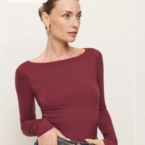 Reformation Wiley Knit Top - Chianti